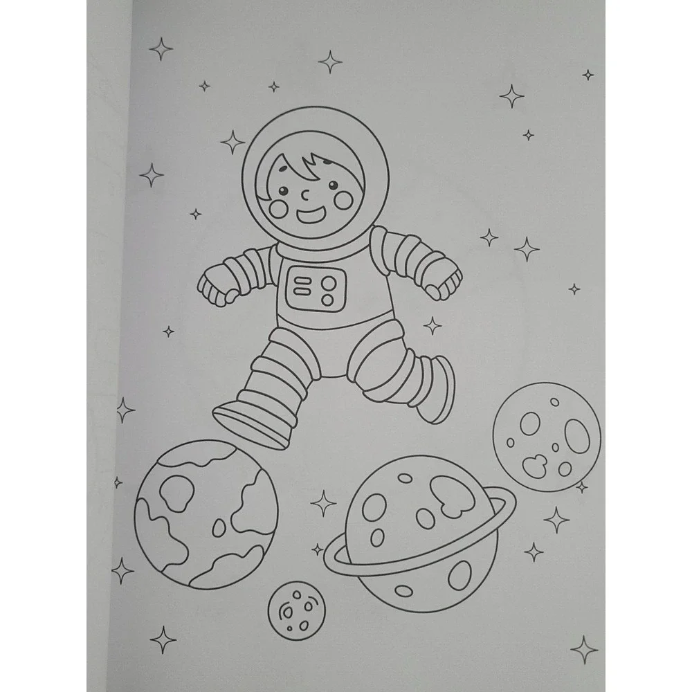 Space Coloring and Activity Book for Kids and Sketch Pad for Drawing NEW Puzzles